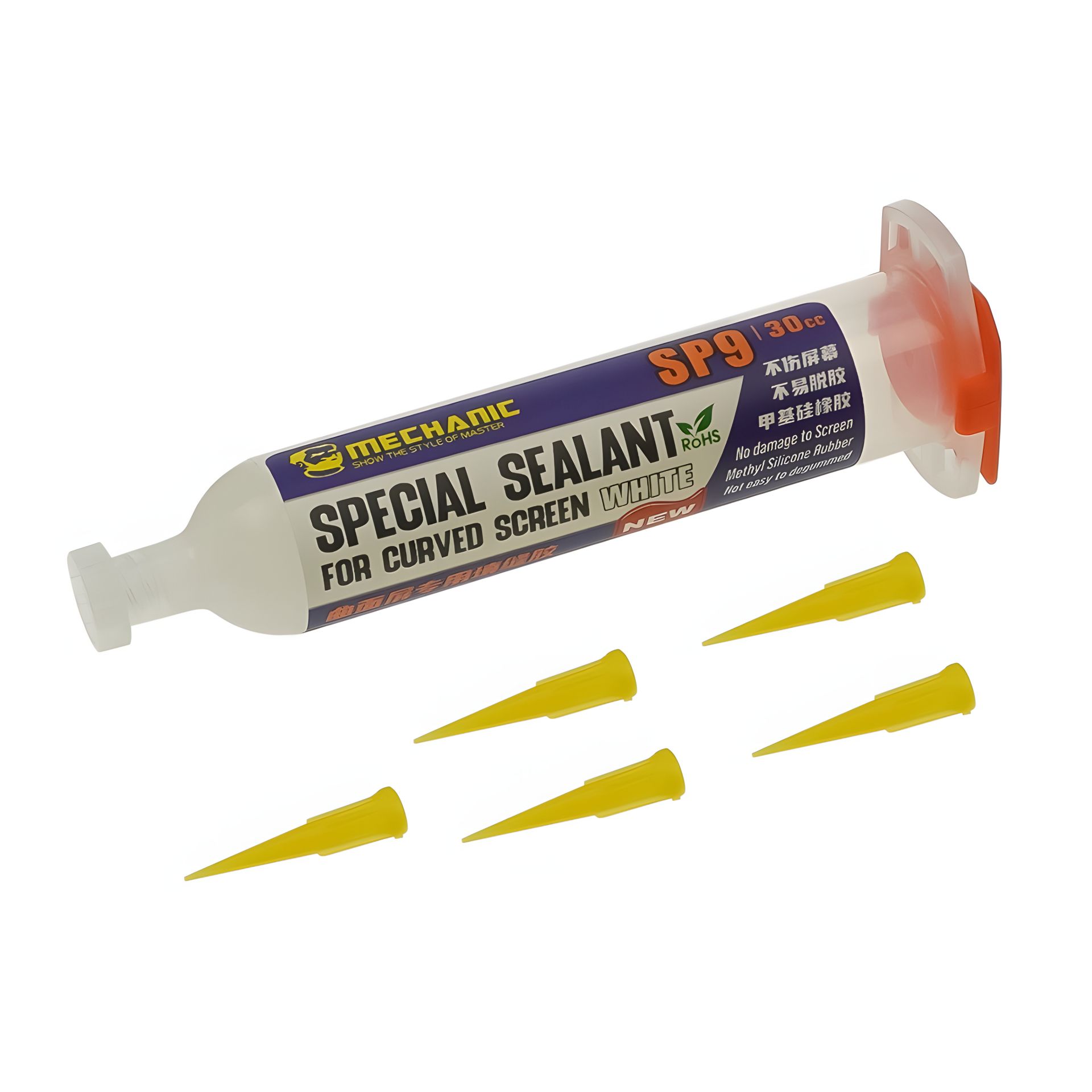 Прозрачный полиуретановый клей Mechanic SP9, 30мл, в шприце, быстросохнущий Прозрачный полиуретановый клей Mechanic SP9, 30мл, в шприце, быстросохнущий