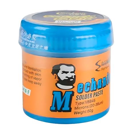 BGA паяльная паста Mechanic V8B45 / легкоплавкая / Sn 42%, Bi 58% / 138°C / 60 г