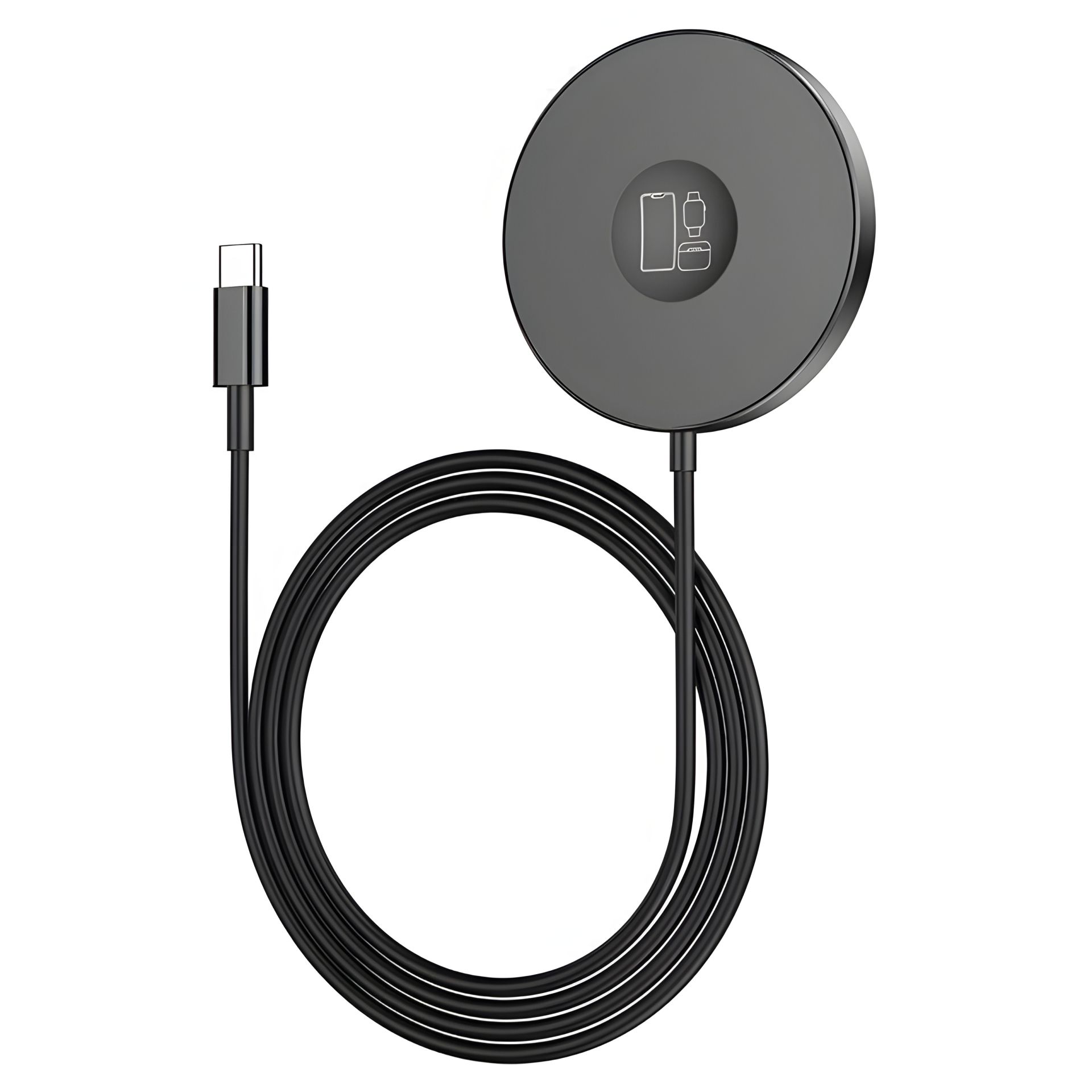 Безпровідний зарядний пристрій HOCO CW41 Delight 3-в-1, магнітний, 15W, чорний Безпровідний зарядний пристрій HOCO CW41 Delight 3-в-1, магнітний, 15W, чорний