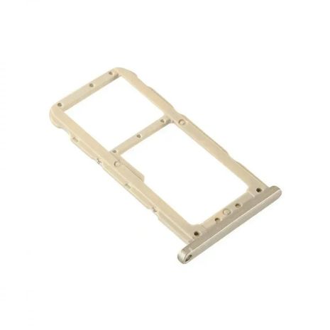 Держатель Sim карты для Huawei P20 Lite, Nova 3e, золотистый на 2 Sim Держатель Sim карты для Huawei P20 Lite, Nova 3e, золотистый на 2 Sim