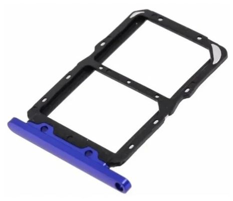Держатель Sim карты Huawei Honor 20, Nova 5T, синий на 2 Sim Держатель Sim карты Huawei Honor 20, Nova 5T, синий на 2 Sim