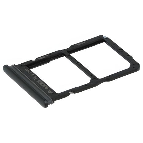 Черный держатель Sim карты Huawei P Smart S 2020, Y8p на 2 Sim