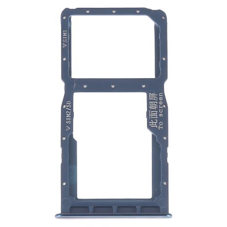 Синий держатель Sim карт на 2 Sim для Huawei P30 Lite, Nova 4e