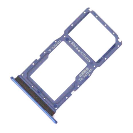 Держатель Sim карты для Huawei P Smart Z, Y9 Prime 2019, синий, на 2 Sim Держатель Sim карты для Huawei P Smart Z, Y9 Prime 2019, синий, на 2 Sim
