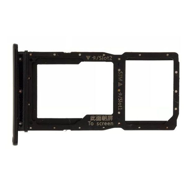 Держатель для Sim карты Huawei P Smart Z, Y9 Prime 2019, черный, на 2 Sim Держатель для Sim карты Huawei P Smart Z, Y9 Prime 2019, черный, на 2 Sim