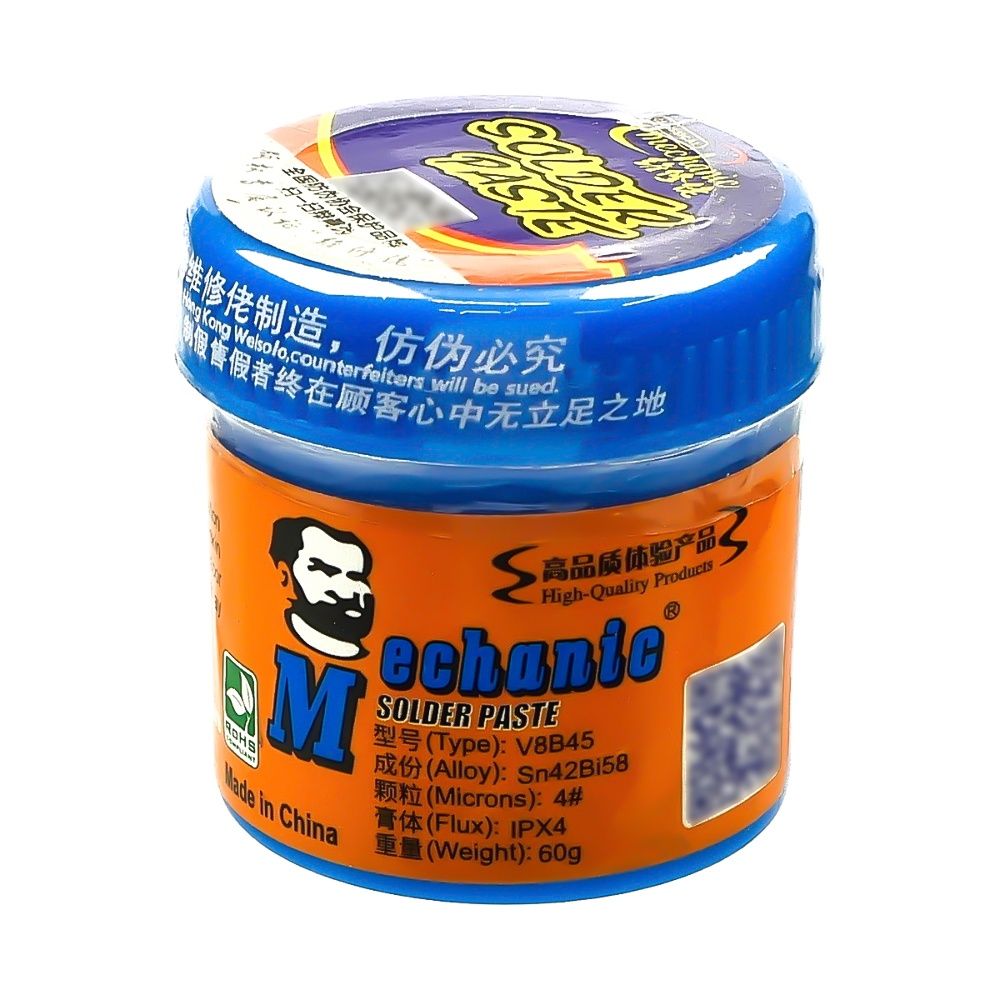 Паста BGA легкоплавкая Mechanic BS458-B80 60 г, 138 гр.С Thermo Паста BGA легкоплавкая Mechanic BS458-B80 60 г, 138 гр.С Thermo