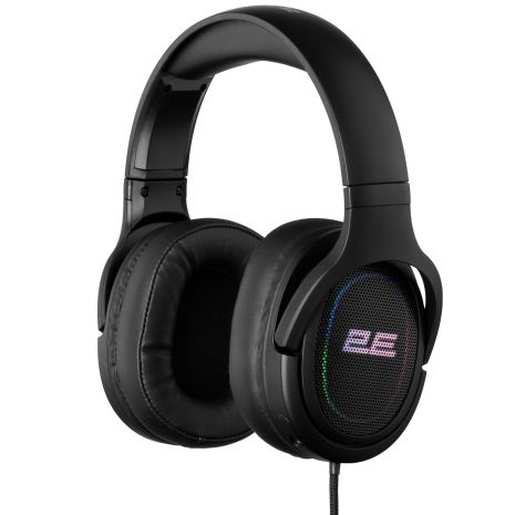 Игровые проводные наушники 2E HG330 с LED и микрофоном black