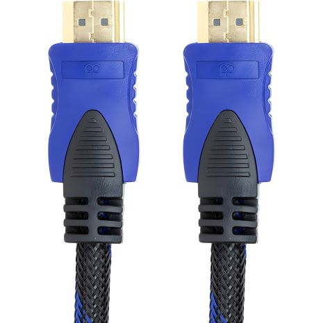PowerPlant HDMI - HDMI відео кабель, 5м, позолочені конектори, 1.4V, Nylon, Double ferrites PowerPlant HDMI - HDMI відео кабель, 5м, позолочені конектори, 1.4V, Nylon, Double ferrites
