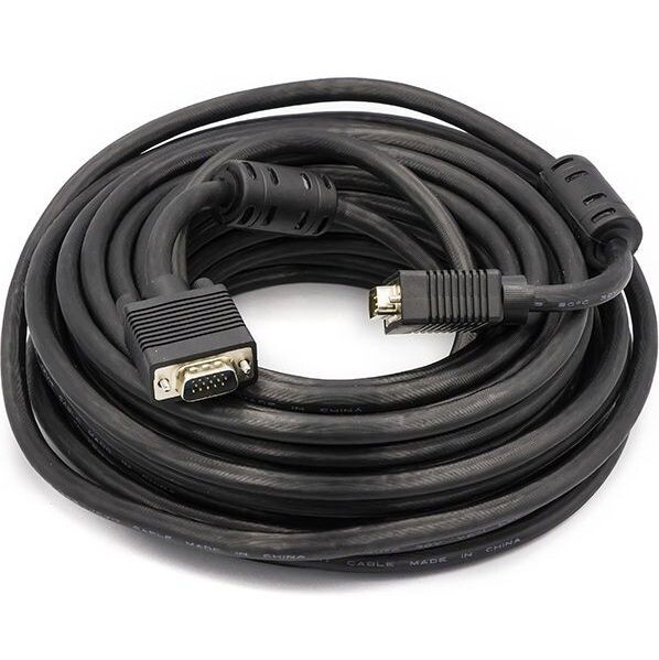 Відеокабель Power Plant VGA-VGA, 15м, подвійні ферити Відеокабель Power Plant VGA-VGA, 15м, подвійні ферити