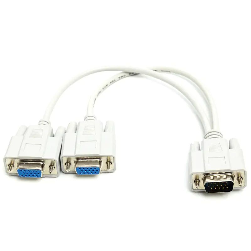 Разветвитель кабеля VGA HD15-M на (2) VGA HD15-F Разветвитель кабеля VGA HD15-M на (2) VGA HD15-F
