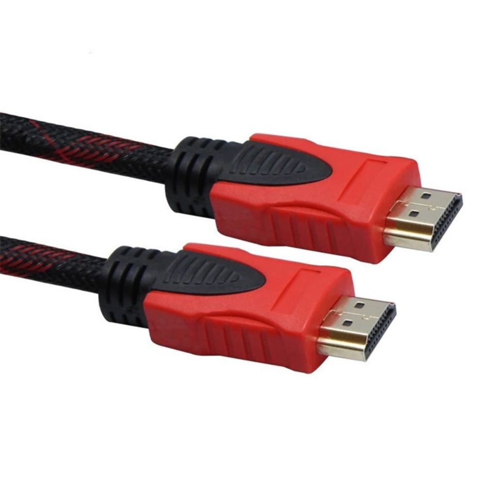 Кабель HDMI, 1.5m, з нейлоновим обплетенням та позолоченими конекторами, чорно-червоний Кабель HDMI, 1.5m, з нейлоновим обплетенням та позолоченими конекторами, чорно-червоний