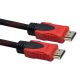 Кабель HDMI, 1.5m, з нейлоновим обплетенням та позолоченими конекторами, чорно-червоний Кабель HDMI, 1.5m, з нейлоновим обплетенням та позолоченими конекторами, чорно-червоний
