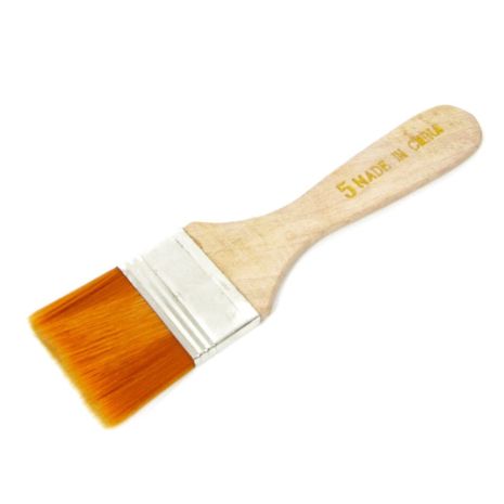 Кисточка антистатическая Kaisi №5 (деревянная ручка 12 см, щетина 3.5 х 2.5 см)