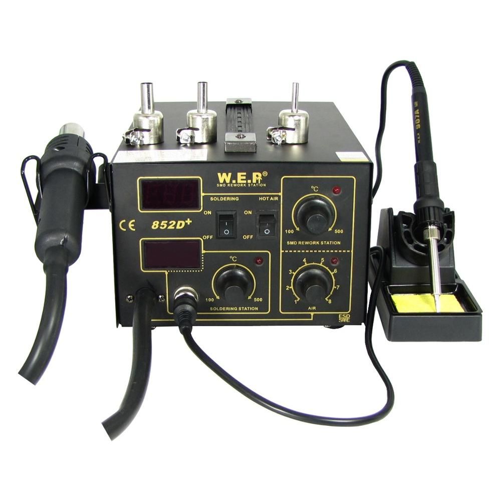 Паяльная станция WEP 852D+ компрессорная, фен, паяльник Паяльная станция WEP 852D+ компрессорная, фен, паяльник