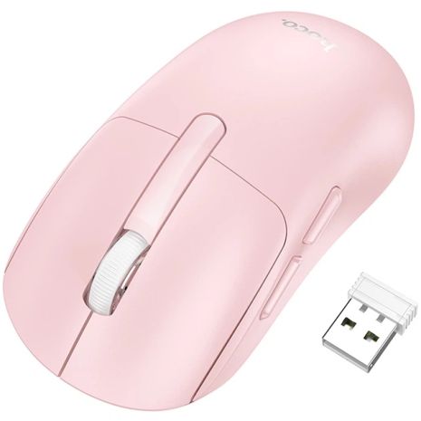 Бездротова миша Hoco DI88, BT4.0, 2.4G, 800-1600DPI, 1xAA, рожевий