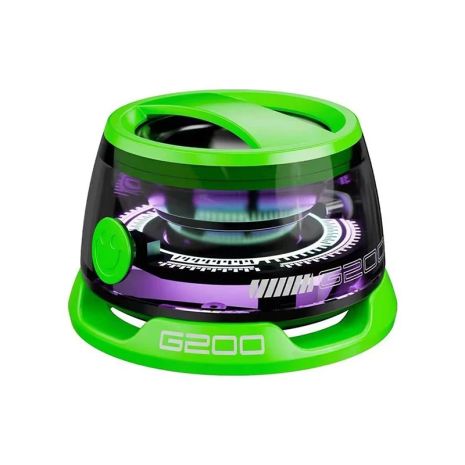 Беспроводная колонка G200 Outdoor Magnetic Bluetooth Speaker Wireless Portable Mini Travel with RGB Color Light and Phone Holder for Ios GREEN-BLACK