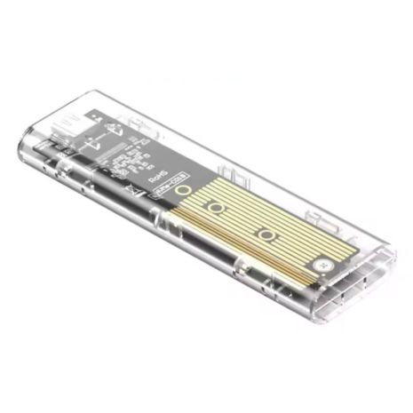 Внешний карман для SSD M.2 Case NVME PCIe Type C USB 3.1 For 2230 2242 2260 2280 Transparent