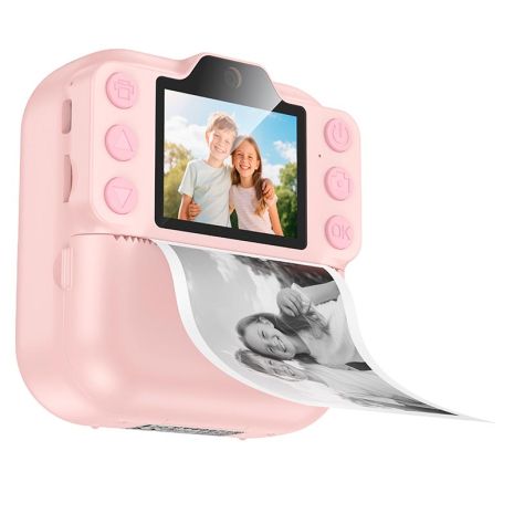Детская цифровая фото-видео камера HOCO Dual camera children printing camera DV211 |2.0 ips screen, 1080p video| pink
