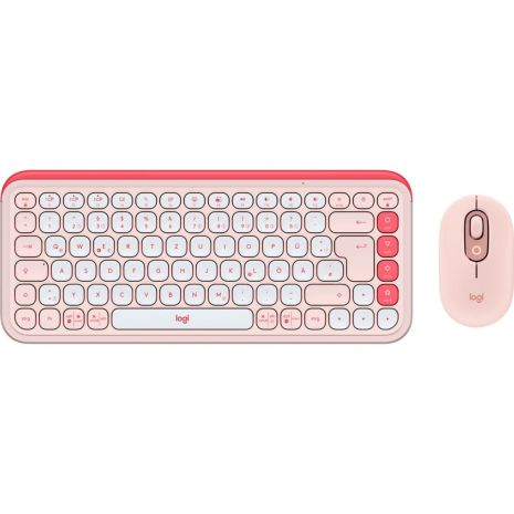 Комплект беспроводной (клавиатура + мышь) Logitech POP Icon Combo Tonal Rose (920-013142)
