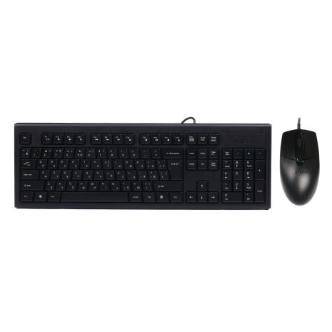 Комплект периферийных устройств (клавиатура и мышь) A4Tech KR-8372S Black