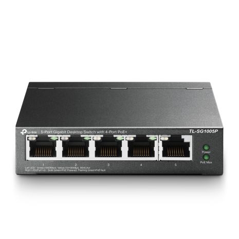Коммутатор TP-LINK TL-SG1005P 5xGE/4xPoE 56W неуправляемый