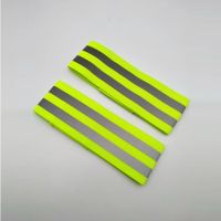 Світловідбивна еластична стрічка з липучкою, комплект 2 шт, зелена