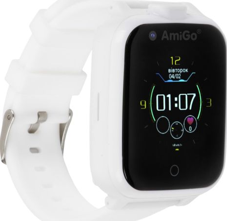 Дитячий смарт-годинник AmiGo GO006, VIDEOCALL, GPS, 4G, WIFI, BT4.0, 720mAh, White UA UCRF