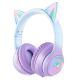 Накладні навушники ONIKUMA Bluetooth Gaming CAT with LED B90, 800mAh, BT5.0, AUX, 800mAh, 15h, purple