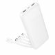 Повербанк Hoco J163, 10000mAh, 10W + кабелі 4в1 USB-А, Lightning, Type-C, MicroUSB, white