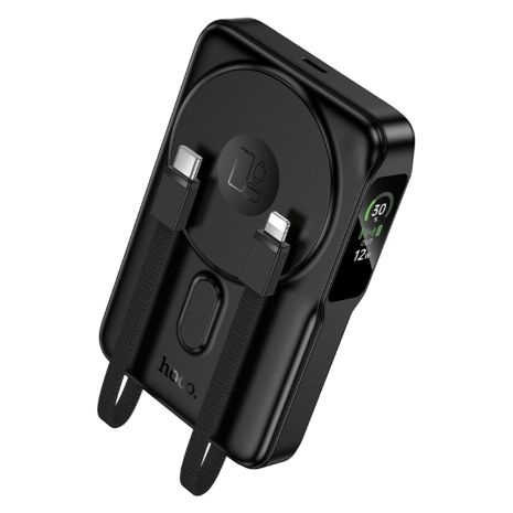 Повербанк Hoco Q48 10000mAh PD 20W 3в1 магнитный с функцией беспроводной зарядки black