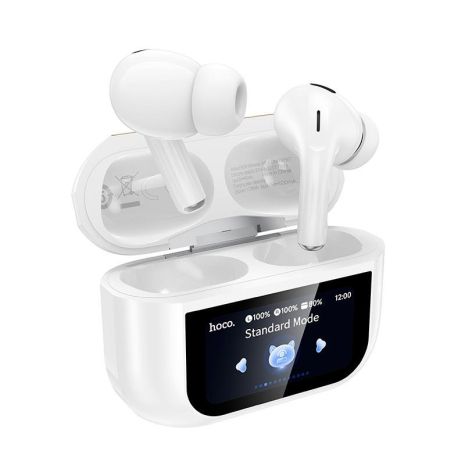 Наушники HOCO Rampino true wireless ANC touch screen BT headset EW88 |BT5.4, 30/280mAh, 4/20h| white