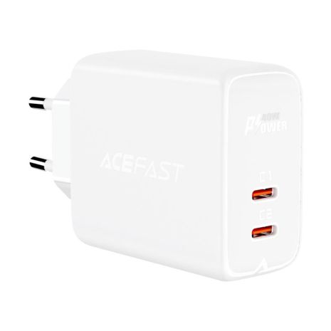 Сетевое зарядное устройство Acefast A9 2 Type-C QC PD 40W белое