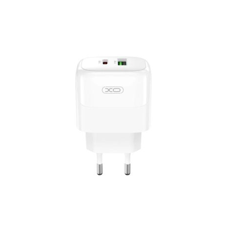Сетевое Зарядное Устройство XO L137 1USB-C/1USB PD/QC 20W Белый