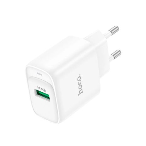 Мережевий зарядний пристрій Hoco C140A, 1USB, QC, 18W, Білий
