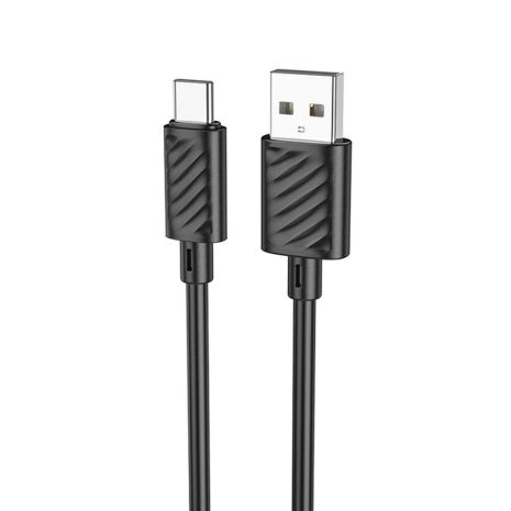 Кабель USB Hoco X88 Gratified, Type-C, 3A, 1m, Чорний