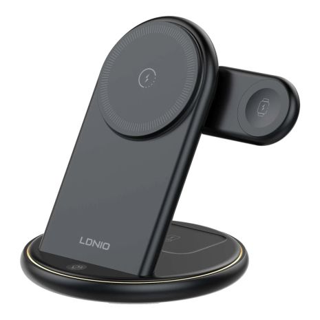 Беспроводное Зарядное Устройство LDNIO WL02 5in1 25.5W For iWatch Черный