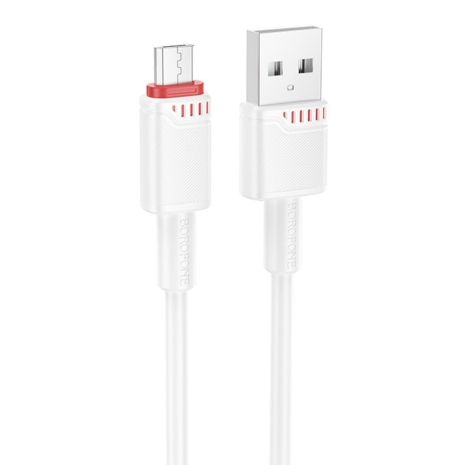 Білий USB кабель Borofone BX110 Micro 2.4A