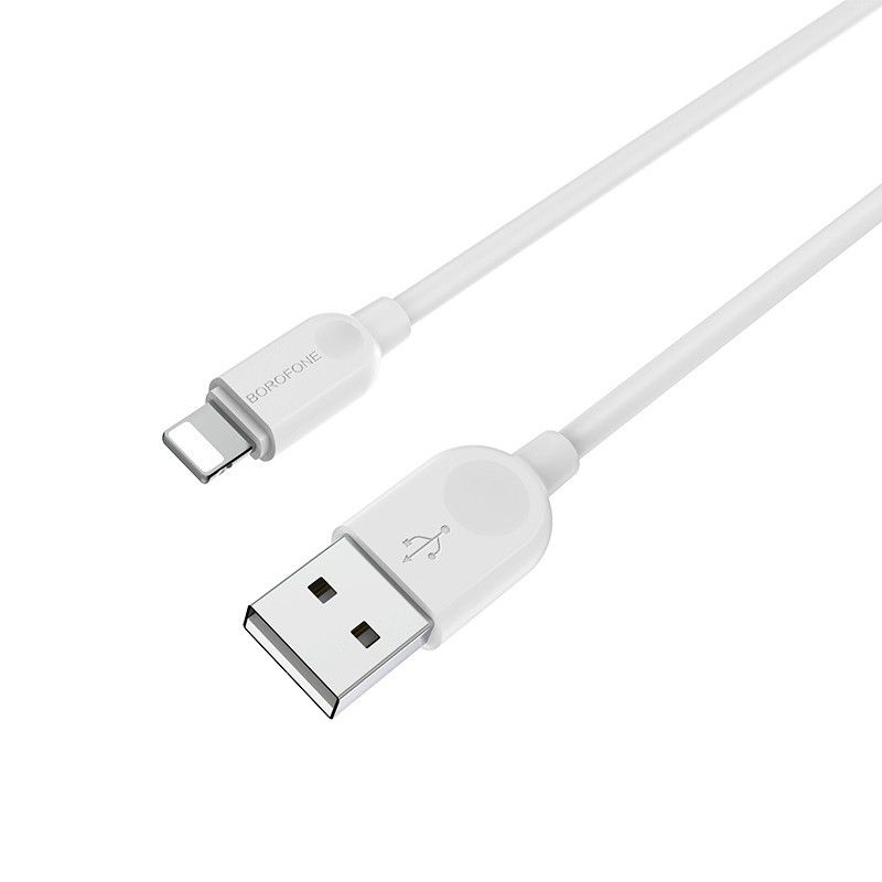 Кабель Borofone BX14 USB to Lightning 2m белый Кабель Borofone BX14 USB to Lightning 2m белый
