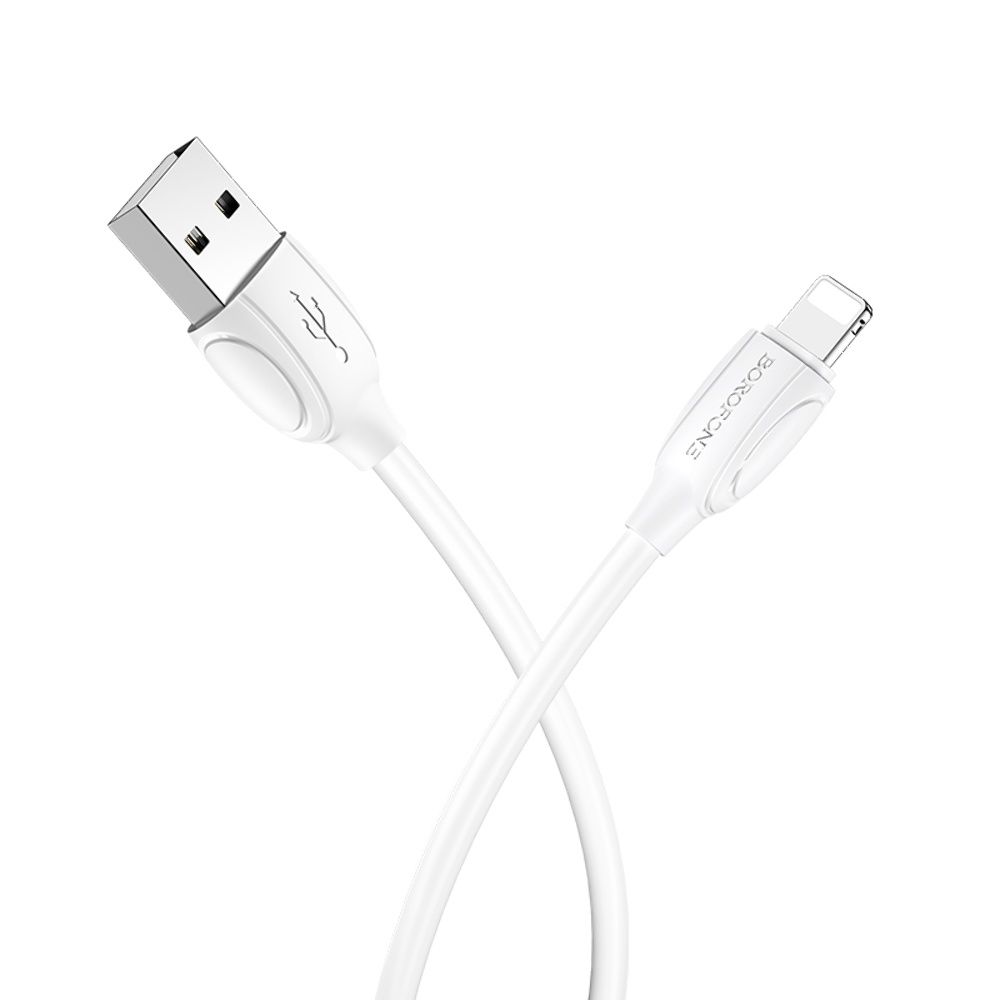 Кабель Borofone BX19 USB to Lightning 1m белый Кабель Borofone BX19 USB to Lightning 1m белый