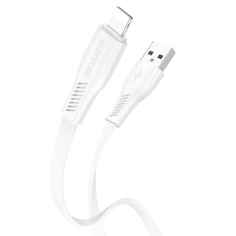 Кабель Borofone BX85 USB to Lightning 1м білий