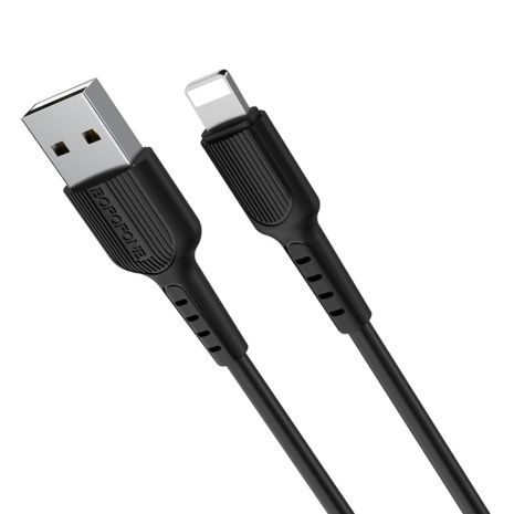 Кабель Borofone BX16 USB to Lightning 1m черный