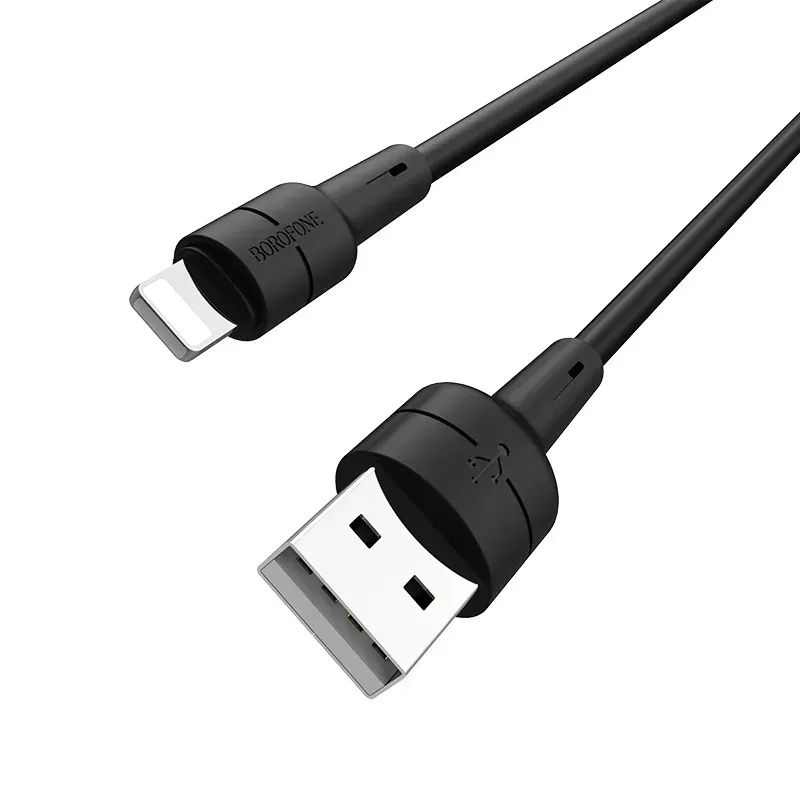 Кабель Borofone BX30 USB to Lightning 1m черный Кабель Borofone BX30 USB to Lightning 1m черный