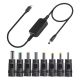 Type-C to DC 60W кабель для роутера, ноутбука, камер с 8 переходниками. 5V/9V/12V/15V/20V Boost Converter Adjustable Voltage Black