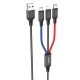 USB Кабель HOCO X76 3in1 USB - Lightning + MicroUSB + Type-C черный, красный, синий USB Кабель HOCO X76 3in1 USB - Lightning + MicroUSB + Type-C черный, красный, синий
