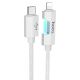 Кабель Hoco U123 Type-C to Lightning 27W 1m серый Кабель Hoco U123 Type-C to Lightning 27W 1m серый