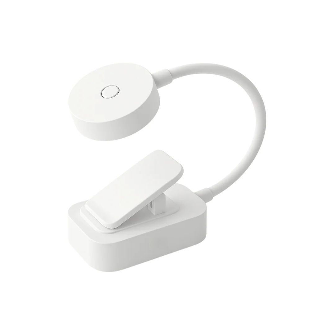 Настольная LED мини-лампа с прищепкой для чтения двухцветная беспроводная 2XAAA White Настольная LED мини-лампа с прищепкой для чтения двухцветная беспроводная 2XAAA White