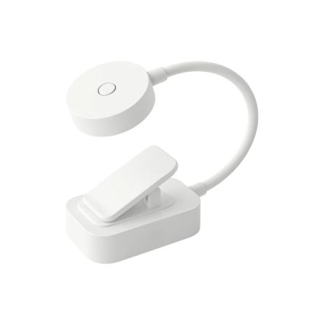 Настольная LED мини-лампа с прищепкой для чтения двухцветная беспроводная 2XAAA White Настольная LED мини-лампа с прищепкой для чтения двухцветная беспроводная 2XAAA White