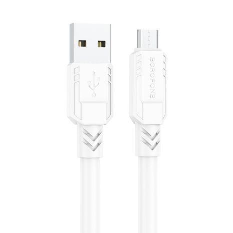 Кабель Borofone BX81 USB to MicroUSB 1m білий