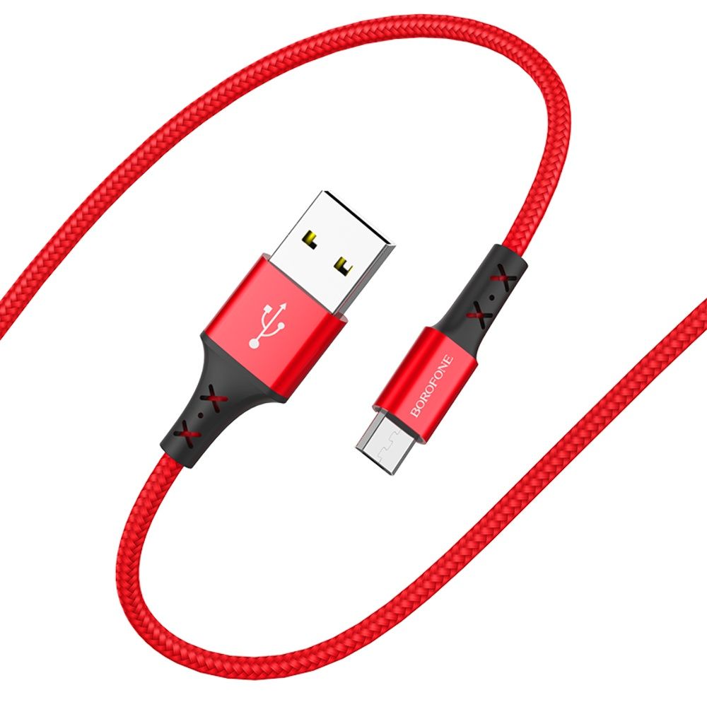 Кабель Borofone BX20 USB to MicroUSB 1 метр, красный Кабель Borofone BX20 USB to MicroUSB 1 метр, красный
