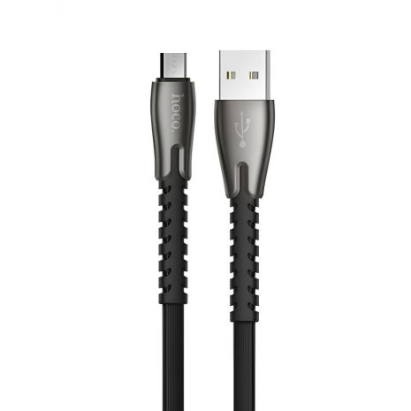 USB кабель HOCO U58 USB - MicroUSB (1.2 м) черного цвета